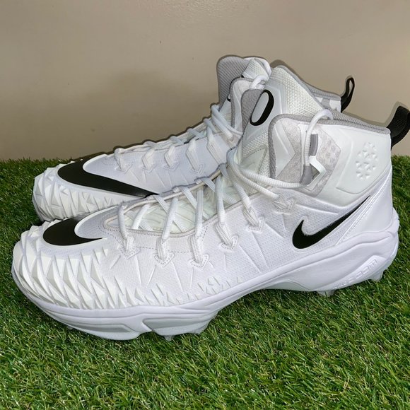 Nike Force Savage Pro Mid Shark White Oregon Ducks Sample PE Cleats Sz 17 NEW main image 6